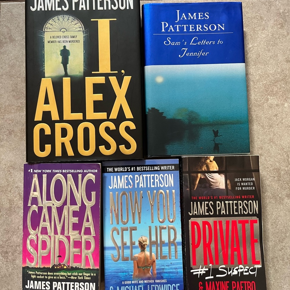 5 James Patterson novels books